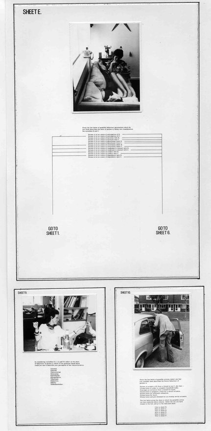 Stephen Willats: Person A, Fifth triptych