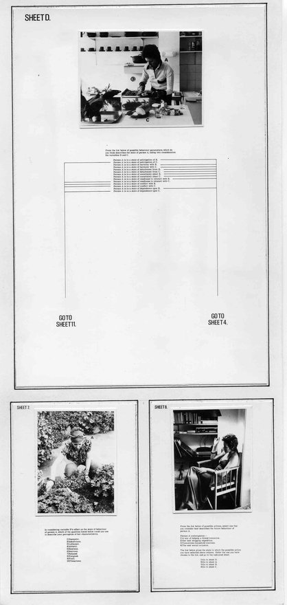 Stephen Willats: Person A, Fourth triptych