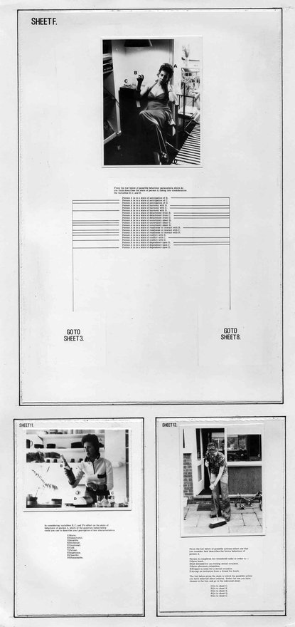 Stephen Willats: Person A, Sixth triptych