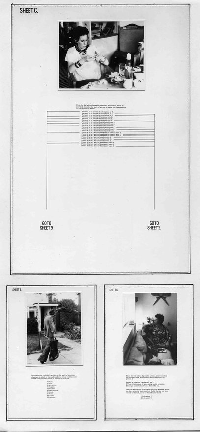 Stephen Willats: Person A, Third triptych